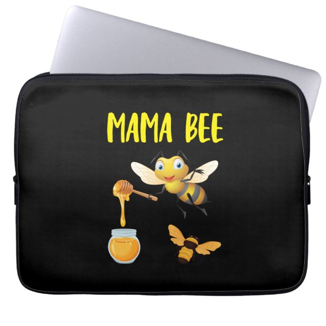 Beekeeper Art Mama Bee Laptop Sleeve (Front)