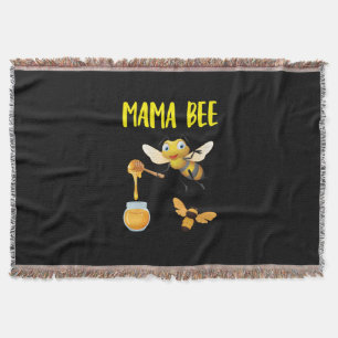 Beekeeper Art Mama Bee Throw Blanket