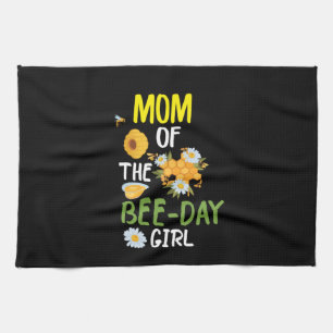 Beekeeper Art Mom Of The Bee-day Girl 2 Tea Towel