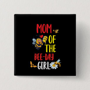 Beekeeper Art Mum Of The Bee-day Girl 15 Cm Square Badge