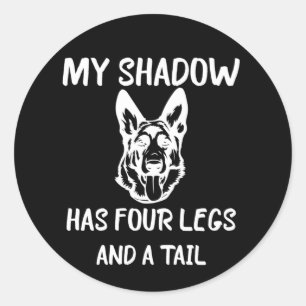 Beekeeper Art My Shadow Has Four Legs Classic Round Sticker