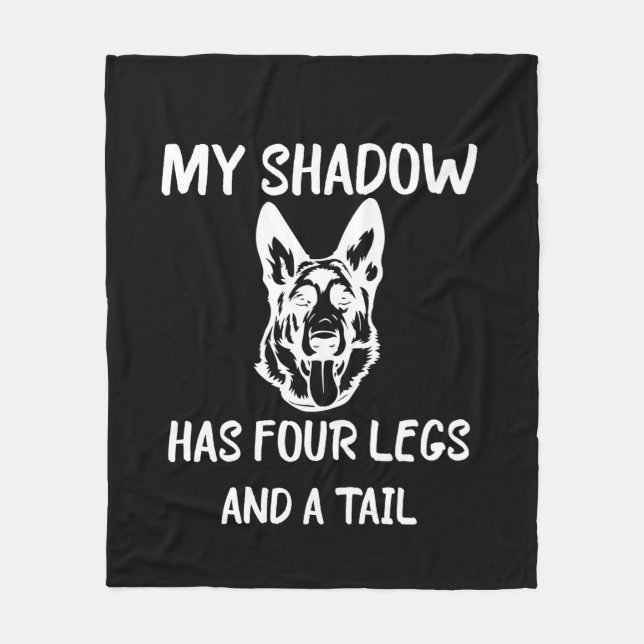 Beekeeper Art My Shadow Has Four Legs Fleece Blanket (Front)