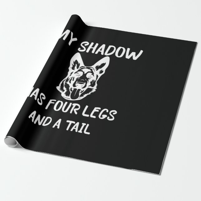 Beekeeper Art My Shadow Has Four Legs Wrapping Paper (Unrolled)