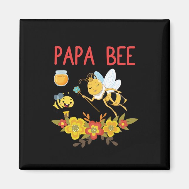 Beekeeper Art Papa Bee 2 Magnet (Front)