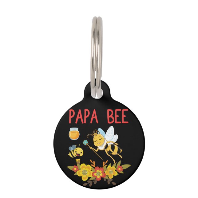 Beekeeper Art Papa Bee 2 Pet Tag (Front)