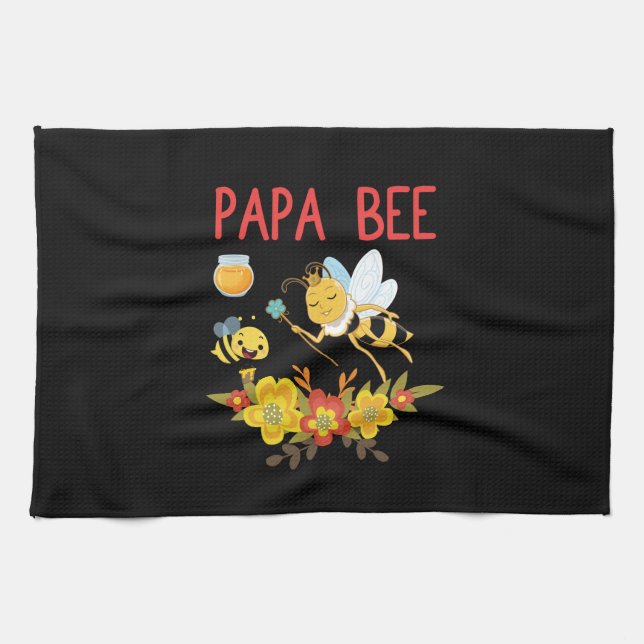 Beekeeper Art Papa Bee 2 Tea Towel (Horizontal)