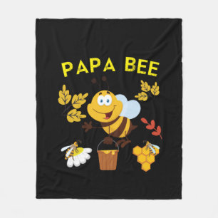 Beekeeper Art Papa Bee Fleece Blanket