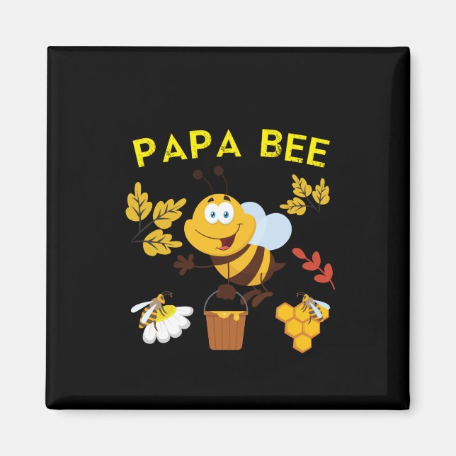 Beekeeper Art Papa Bee Magnet (Front)