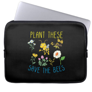 Beekeeper Art Plant These Save The Bees Laptop Sleeve