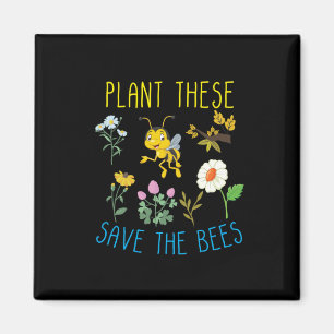 Beekeeper Art Plant These Save The Bees Magnet
