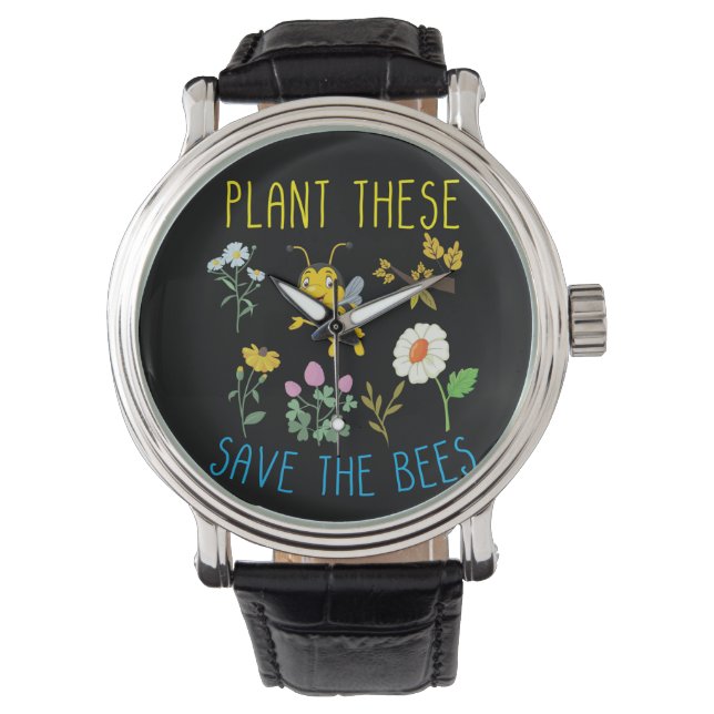 Beekeeper Art Plant These Save The Bees Watch (Front)
