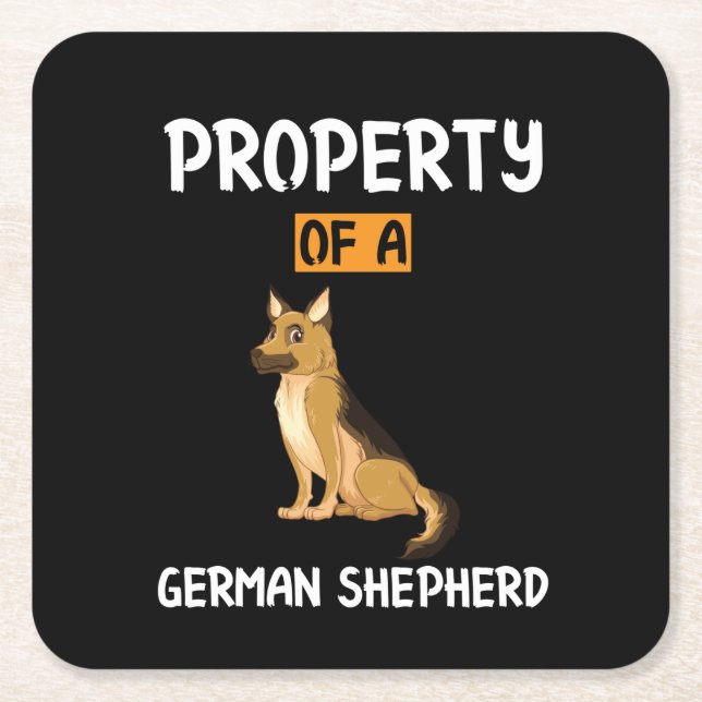 Beekeeper Art Property Of A German Shepherd Square Paper Coaster (Front)