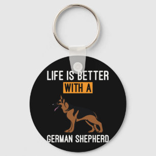 Beekeeper Art With A German Shepherd Key Ring