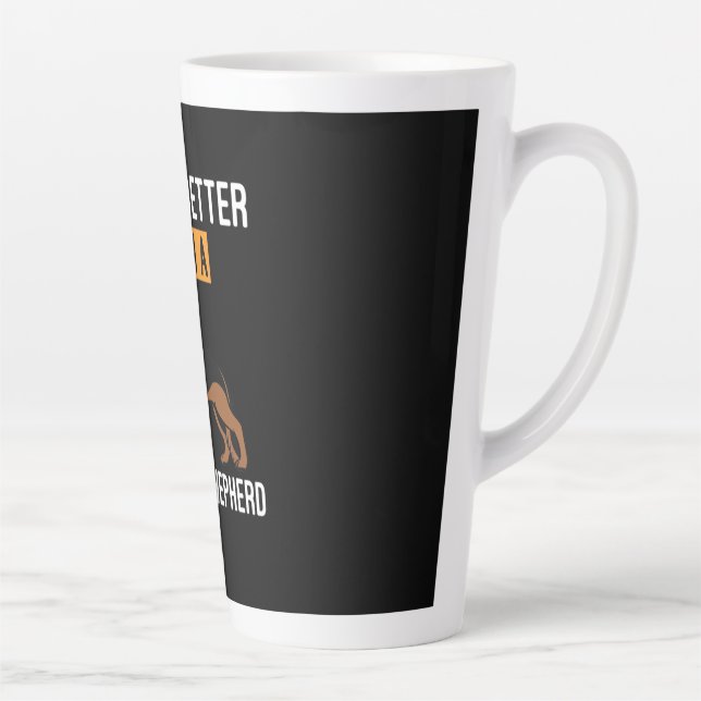 Beekeeper Art With A German Shepherd Latte Mug (Right)