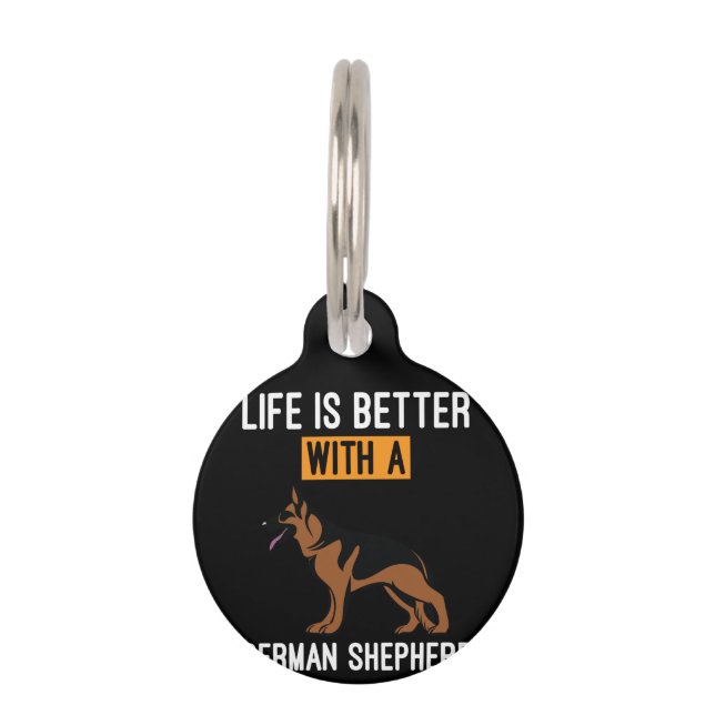 Beekeeper Art With A German Shepherd Pet Tag (Front)