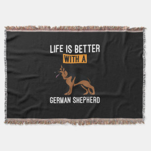 Beekeeper Art With A German Shepherd Throw Blanket
