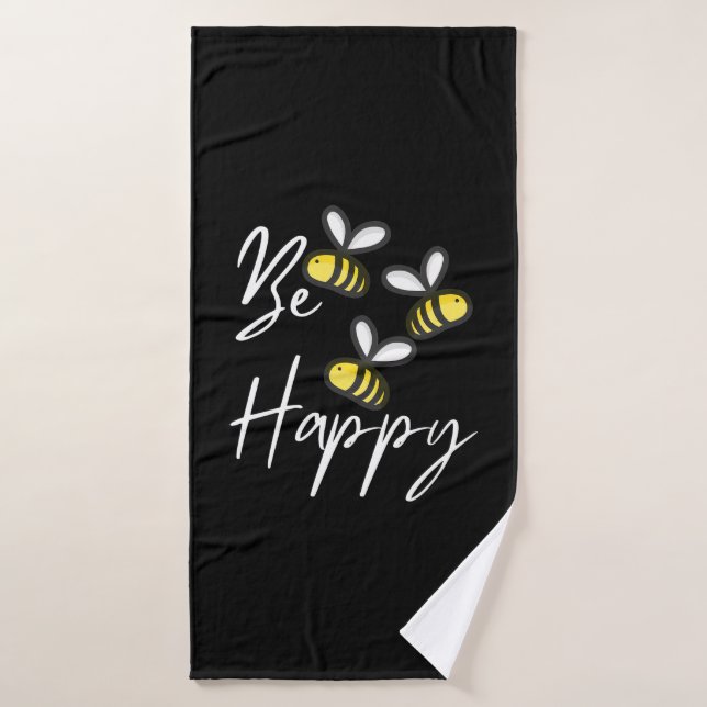 Beekeeper Be Happy Bath Towel (Bath Towel)