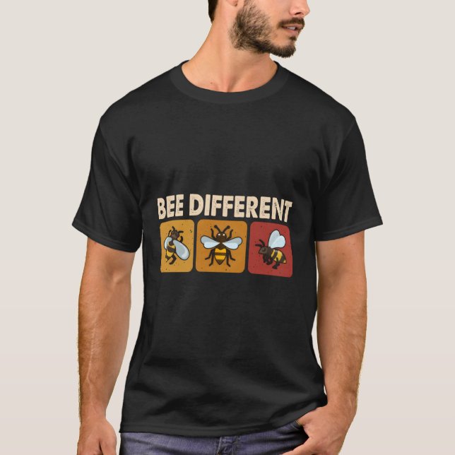 Beekeeper Bee Different Beekeeg Expert Apiary Hone T-Shirt (Front)