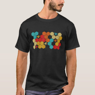 Beekeeper Beekeeping Bee Retro Vintage Honeycomb T-Shirt