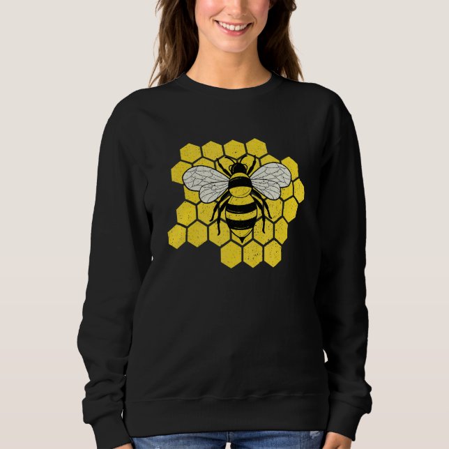 Beekeeper Beekeeping Bumblebee Vintage Retro Bees Sweatshirt (Front)