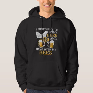 Beekeeper Beekeeping Drink Beer Hang Bees Hoodie