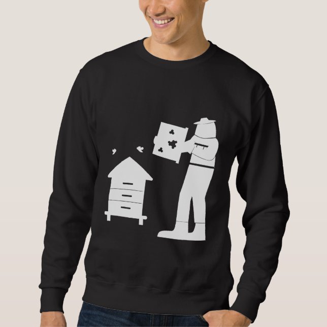 Beekeeper Beekeeping Suit Bee  Bee Farmer Bee Keep Sweatshirt (Front)