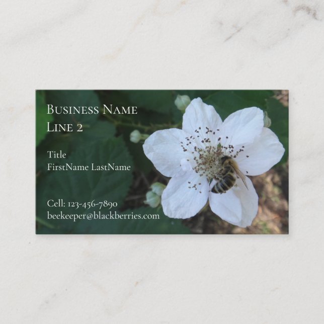 Beekeeper Blackberry Business Card (Front)