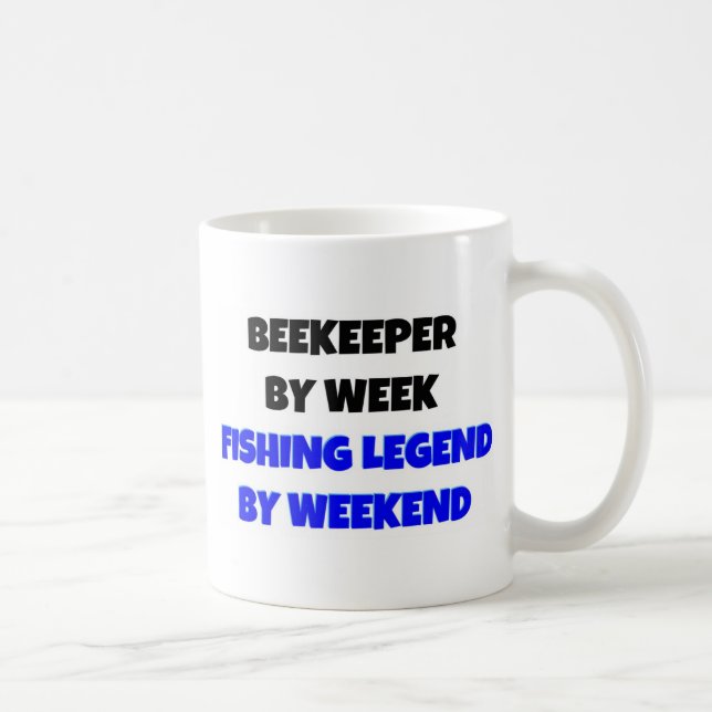 Beekeeper by Week Fishing Legend By Weekend Coffee Mug (Right)