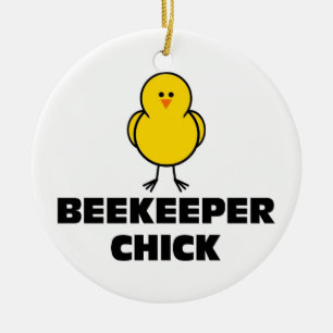 Beekeeper Chick Ceramic Tree Decoration