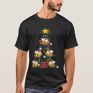 Beekeeper Christmas Outfit Christmas Bees Fir Tree T-Shirt