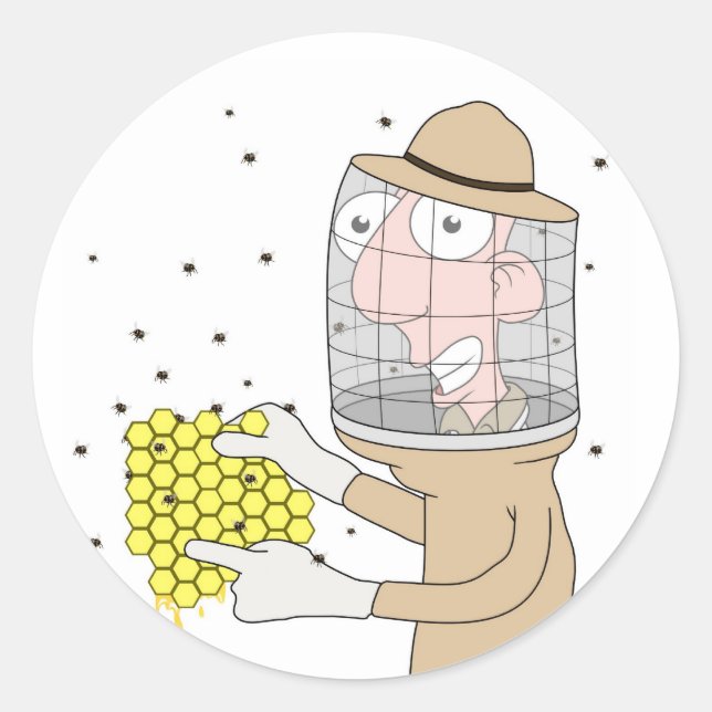 Beekeeper Classic Round Sticker (Front)