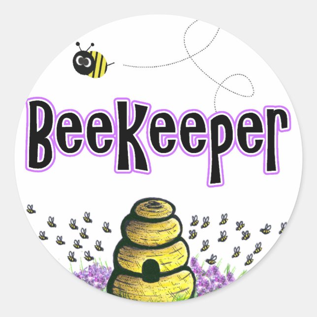 beekeeper classic round sticker (Front)