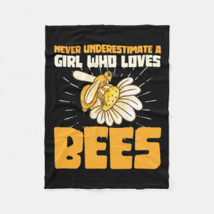 Beekeeper Gift A Girl Who Loves Bees Fleece Blanket