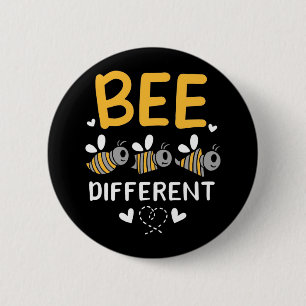 Beekeeper Gift Bee Different 6 Cm Round Badge