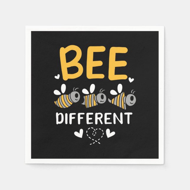 Beekeeper Gift | Bee Different Napkin (Front)