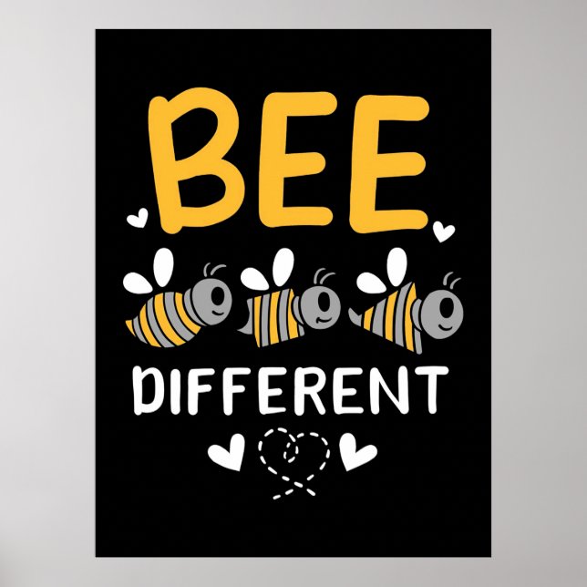 Beekeeper Gift | Bee Different Poster (Front)