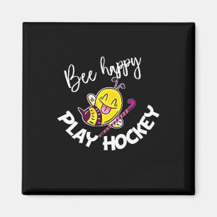 Beekeeper Gift Bee Happy Play Hockey Magnet