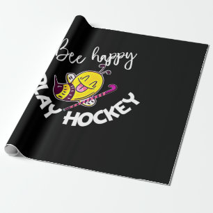 Beekeeper Gift   Bee Happy Play Hockey Wrapping Paper