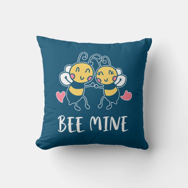 Beekeeper Gift | Bee Mine Cushion (Front)