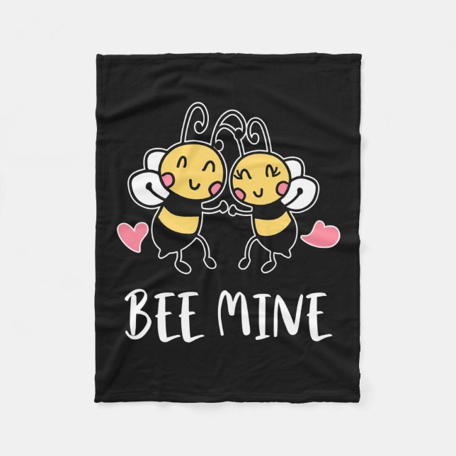 Beekeeper Gift | Bee Mine Fleece Blanket (Front)
