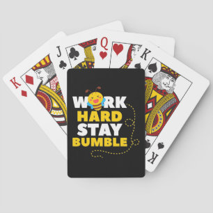 Beekeeper Gift Bee Work Hard Stay Bumble Playing Cards