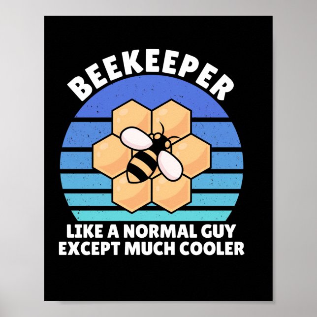 Beekeeper Gift | Beekeeper Retro Vintage Poster (Front)