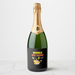 Beekeeper Gift Bumble Bee Squad Family Sparkling Wine Label