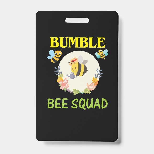 Beekeeper Gift | Bumble Bee Squad ID Badge (Front)