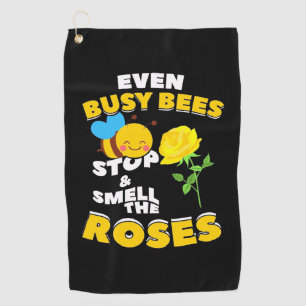 Beekeeper Gift   Even Busy Bees Golf Towel