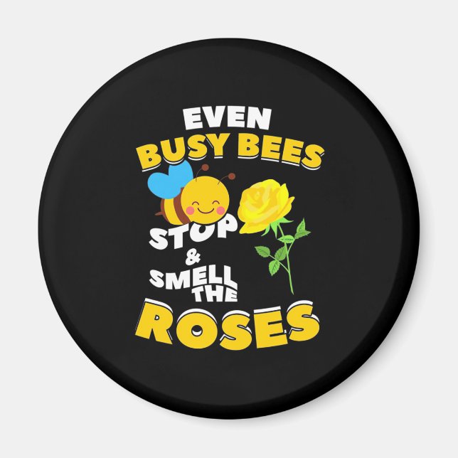 Beekeeper Gift | Even Busy Bees Magnet (Front)