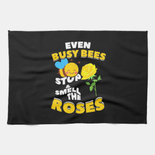 Beekeeper Gift Even Busy Bees Tea Towel