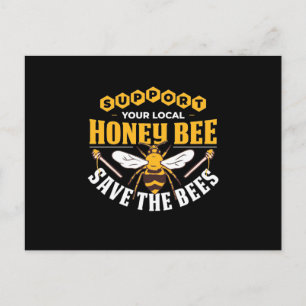 Beekeeper Gift Honey Bee Save The Bees Postcard