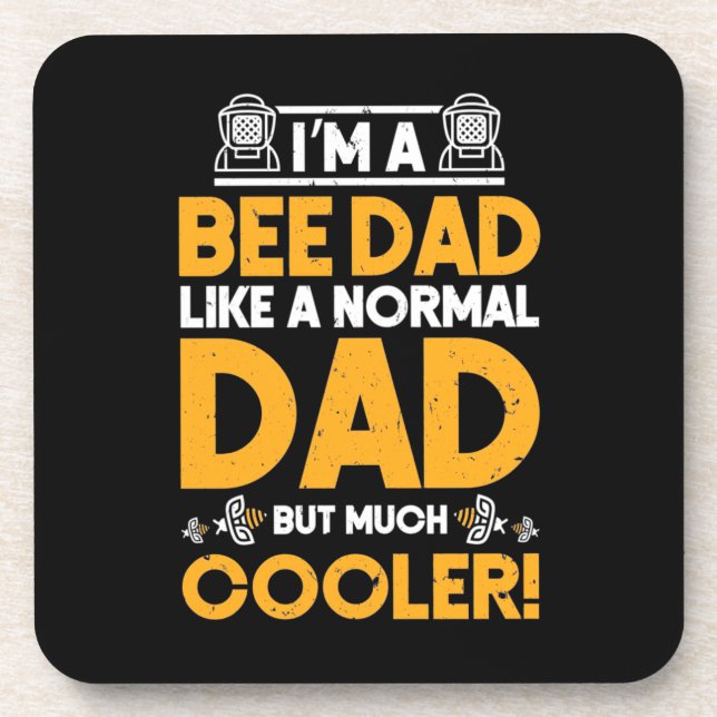 Beekeeper Gift | I Am A Bee Dad Coaster (Front)