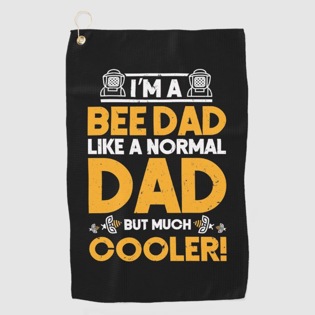 Beekeeper Gift | I Am A Bee Dad Golf Towel (Front)